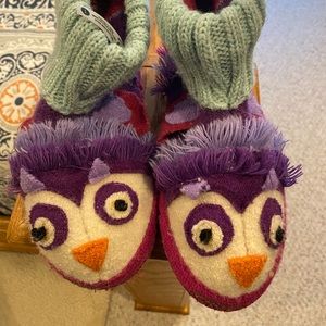 Garnet Hill Kids Owl Slippers